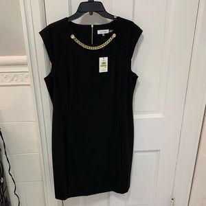 Black and gold new Calvin Klein dress, size 14